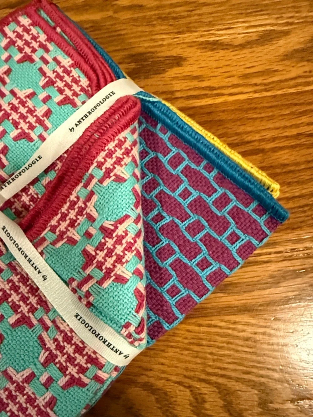 NWT Anthropologie Geo Dish Cloths Set of 6 - Picture 2 of 5